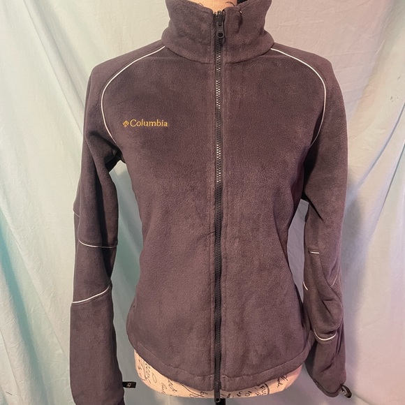 COLUMBIA TITANIUM ski jacket with fleece liner sz M white and orange - Picture 15 of 15